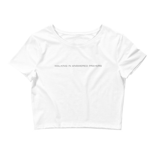 Walking in Answered Prayers Crop Tee